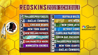 Redskins Release Official Regular Season Schedule Nbc