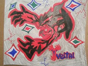 Pokemon Y Yveltal Drawing By Solidsnivy97