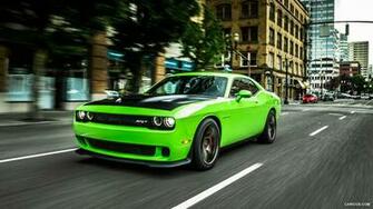 Dodge Challenger Hellcat Green HD Wallpaper Background Image