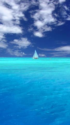 Wonderful Blue Ocean iPhone Wallpaper