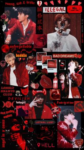 Bts Red Aesthetic Wallpaper