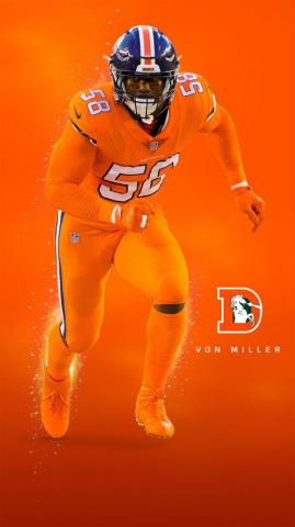 Von Miller Broncos Color Rush Denver Wallpaper
