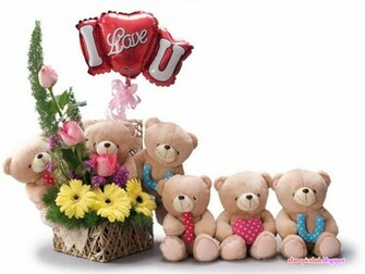 Bears And Cute I Love You Romantic Wallpaper Beautiful Cards