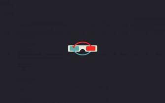 Minimalistic Anaglyph 3d Glasses Wallpaper Background