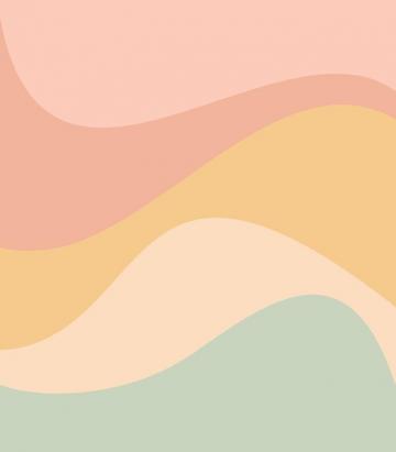 Abstract Color Waves Neutral Pastel Mini Art Print By Colour