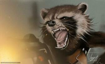 Wallpaper Rocket Raccoon Guardians Of The Galaxy
