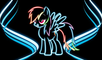 Rainbow Dash Neon Wallpaper By Alanfernandoflores01