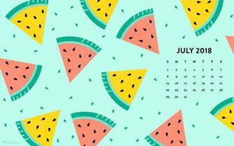July Watermelon Calendar Wallpaper Sarah Hearts