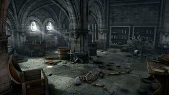 Human Skeleton Inside Room Illustration Digital Art Fantasy