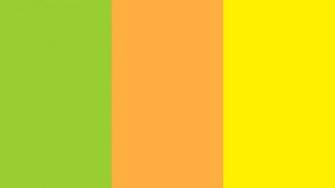 Yellow Green Orange And Rose Three Color Background