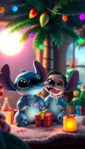 Lilo And Stitch Christmas Wallpaper