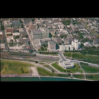 Air Downtown Milwaukee Wisconsin Wi Vintage Postcard From