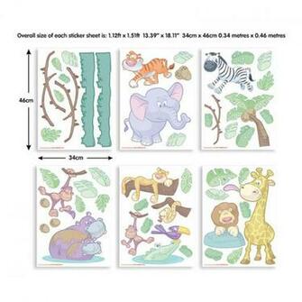 Walltastic Baby Jungle Safari Room Decor Kit