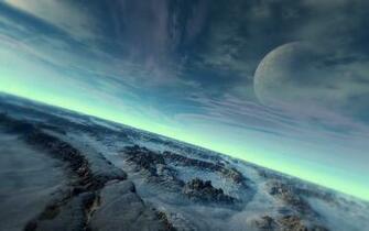 Space 3d Art Planet Landscape Moon Fantasy Wallpaper Background