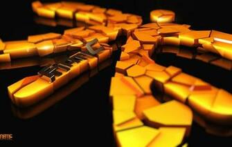 Wallpaper Logo Gold Art Counter Strike Blocks Hots Csgo