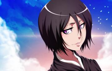 Wallpaper Girl Bleach Anime Kuchiki Rukia Manga Brunete