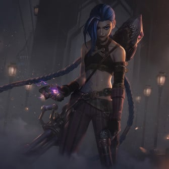 Arcane Jinx Splash Art 4k iPad Pro Retina Display HD Wallpaper Image