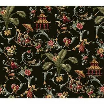 Waverly Wallpaper Wa7769 Mandarin Prose Oriental Asian Toile
