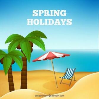 Spring Break Background Vector