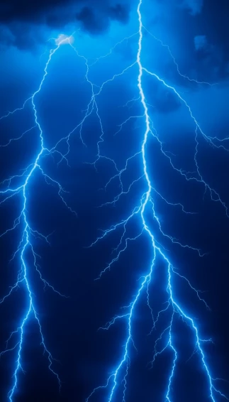 Blue Lightning Wallpaper