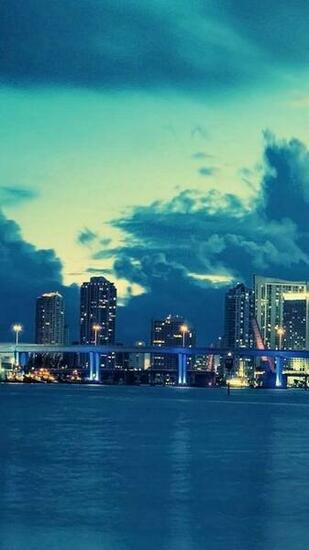 Miami Skyline HD Wallpaper Desktop Background Mobile