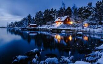 Beautiful Winter Night Wallpaper Topwallpaper