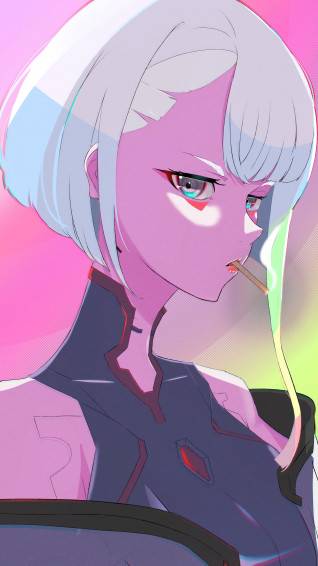 Cyberpunk Edgerunners Lucy Smoking 4k Wallpaper iPhone HD Phone 5841i