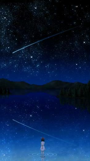 Girl And Stars iPhone Wallpaper