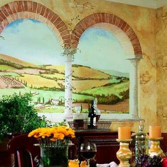 Cwur2003m Tuscan Vista Wall Mural By Cavalier Prints