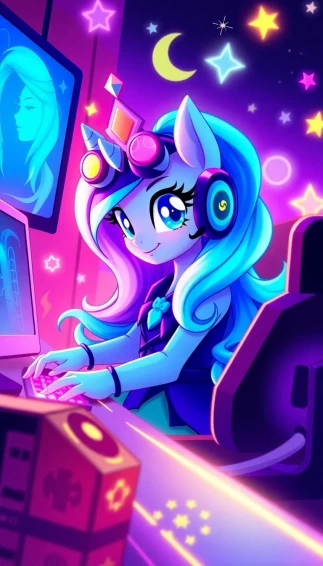 Mlp Gamer Luna Wallpaper