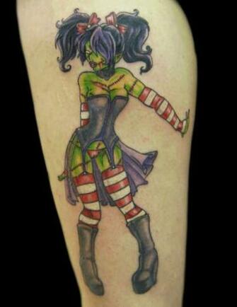 Pin Up Girl Tattoo Drawing Pc Android iPhone And iPad Wallpaper