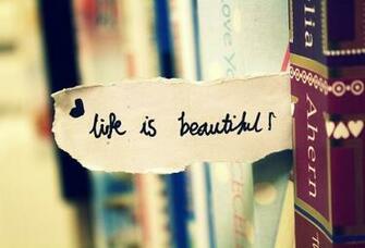 Wallpaper Bookcase Book Text Life Is Beautiful Desktop