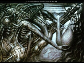 Hr Giger Wallpaper Art Painting