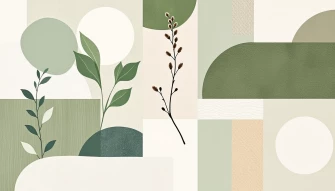 Sage Green Collage Wallpaper