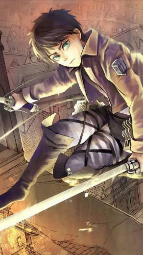 iPhone 5s 5c Eren Jaeger Wallpaper HD Desktop Background