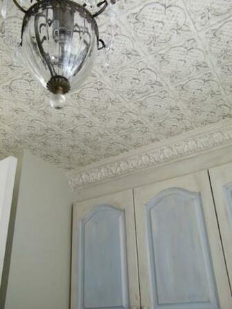Faux Tin Wallpaper Love The Chandy Home And Designs