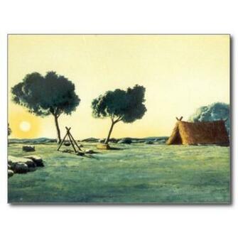 Don Quixote Animation Background Postcard