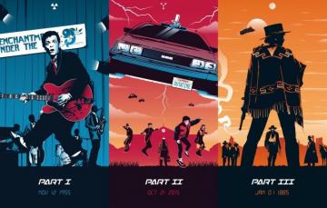 Wallpaper Fiction Collage Poster Art Characters Delorean