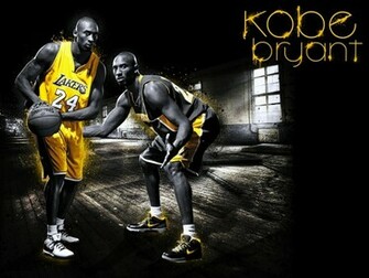 All About Basketball Kobe Bryant With Club La Lakers Wallpaper