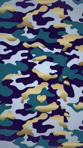 Navy Blue Gold Heart Camoflage Camo iPhone Phone Background Wallpaper
