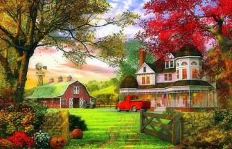 Fall Farm Wallpaper