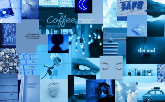 Blue Collage Wallpaper