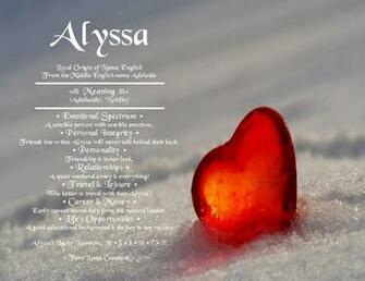 Alyssa The Name Colouring S Picture Pictures