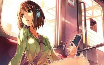 Tomboy Anime Girl With Headphones V I Mi Tc Ng N Ki U