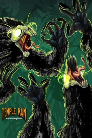 Evil Demon Monkey Temple Run Wallpaper For