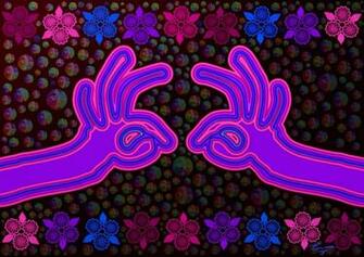 Trippy Alien Wallpaper Hands
