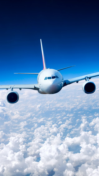 Picture Airplane Passenger Airplanes Sky Flight Clouds Wallpaper