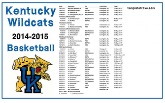 University Of Kentucky Basketball Schedule Png