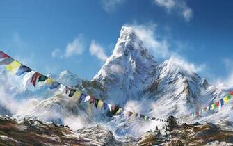 Himalaya Drawing Wallpaper