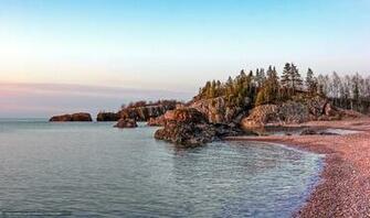 Wallpaper Silver Bay Minnesota Lake Road Desktop